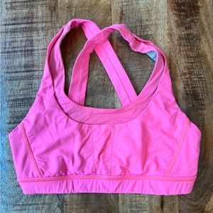 Hot pink lululemon sports bra